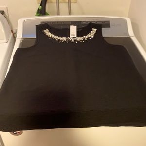 Sleeveless evening ,embellished top